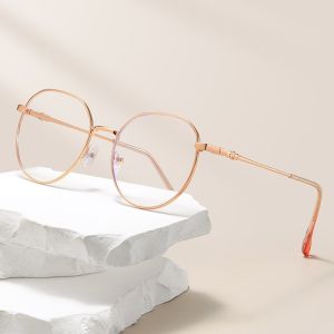 Metal Frame Glasses Anti Blue Light Simple and Fashionable Glasses Suitable for Daily Wear