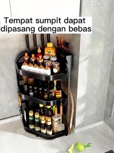 Rak Bumbu Dapur Stainless Steel Rak Dapur Serbaguna Rak Bumbu Rak Dapur Serbaguna Rak Botol Bumbu