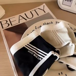 กางเกงชั้นในทรงสปอร์ต เอวต่ํา เป้า2ชั้น ป้องกันแบคทีเรีย สีพื้นโทนขาวดำ กางเกงในผู้หญิง NY043