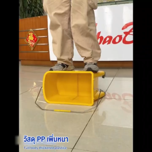 โรงงานถังบีบม็อบ 20 ลิตร ถังบีบน้ำไม้ถูพื้น​ สามารถ​ใช้​กับ​ผ้า​มอบ​กว้าง รถบีบน้ำผ้าถูพื้น รถเข็นทำความสะอาด สีเหลือง