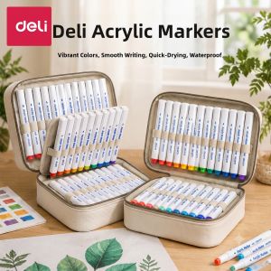 deli | Non-toxic Soft Tip Direct Liquid Acrylic Marker Childrens Art