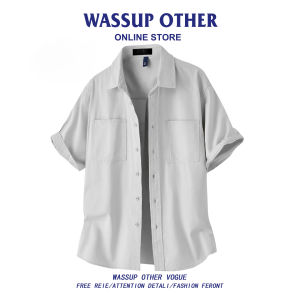 Utility Style Short Sleeve Shirt with Double Pockets