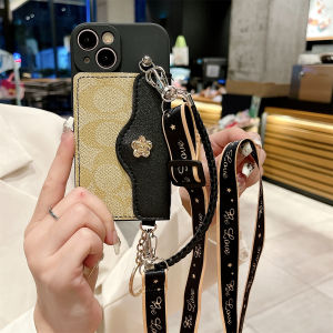 Oppo K12 K11 K10 K9 K7 K5 K1 Classic British Style Phone Case with Coin Pocket Soft Full Cover Anti-Fall Durable Eco-Friendly