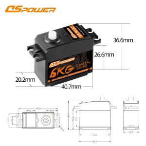 DSpower 6KG Digital Servo Plastic Gear 7.5kg for 1/10 RC Car TRX4 Slash Scx10 Yk4102 104001 Helicopter Wltoys HSP Mn99s