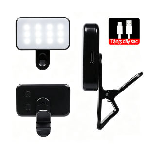 Đèn LED Selfie Mini -3 chế độ độ sángCố định bằng kẹpTrợ Sáng Chụp Ảnh Tự SướngPhù hợp để quay phim và phát trực tiếp