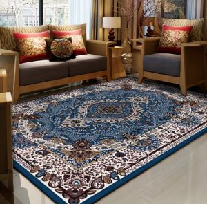 Persian Carpet Bohemian Living Room Area Rug Ethnic Style Carpet Homestay Hotel Non-Shedding Living Room Bedroom Accent Rug
