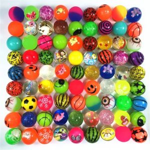 30 มม.ออกแบบใหม่ยางยืดหยุ่น Ball ผสมสไตล์ 12/24pcs หลาย Bouncing Balls เครื่องหยอดเหรียญแคปซูล Surprise ของเล่นเด็ก