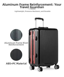 Diplomat | Aluminum Frame Luggage Suitcase 20/28 Inches