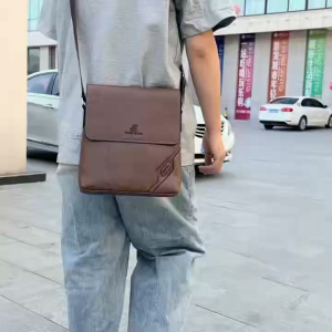 Mens Messenger Leather Shoulder Sling Bag Korean Fashion Travel Outdoor Official
