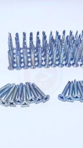 Skrup Baja Ringan Ukuran 2cm (1BUNGKUS 100PCS) Baut Skrup Baja Ringan Skrup Roofing 2cm Skrup baja