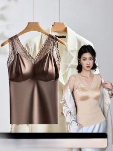 MiiOW | Áo ba lỗ ren satin thanh lịch MiiOW dành cho nữ mùa hè không cần đeo áo ngực Áo hở lưng không tay Áo ba lỗ cơ bản