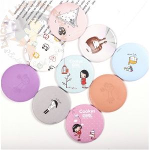 Kaca Cermin Bulat Karakter Make Up Mini Travel Pack Pocket SIze Makeup Mirror