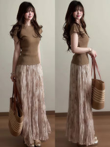 LANMENGYA | Drapery Design Pleated A-Line Skirt