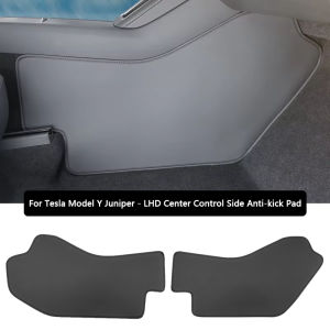 Tấm Bảo Vệ Chống Đá Chân Cho Bảng Điều Khiển Trung Tâm Xe Tesla Model Y 6 Chỗ ngồi/Y Chất Liệu Da Juniper Kèm Thảm Sàn Chống Thấm Mọi Thời Tiết