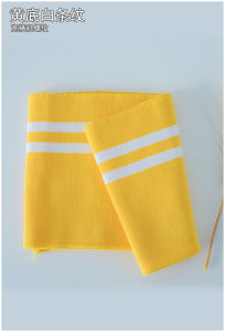 Meow Maow Elastic Wide Thread Fabric School Uniform Baseball Uniform Horizontal Knitted Hem Cuff Neckline Pure Cotton Fabric