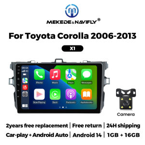 MEKEDE Android 14 Car Stereo Radio Multimedia For Toyota Corolla E140/150 2006 2007 2008 2009 2010 2011 2012 2013 9inch Player