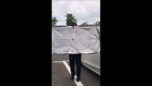 (Ship in 24hrs)AMBRELLA Car Front Windshield Sun Shade Umbrella UV protection Sunshade retractable folding Sun Shields Dash Covers  Visor Umbrella