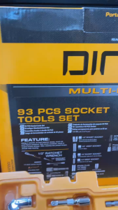 DINGQI Kunci Soket Set Lengkap 1/2\\\" 93Pcs Kunci Socket Wrench 14052