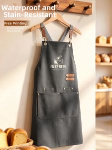 Custom Logo Waterproof Apron with Multiple Pockets