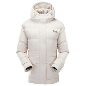 Jeep | Drill-Proof Duck Down Warmth Hooded Long Jacket
