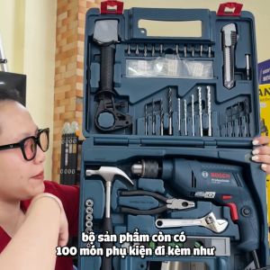 Bộ máy khoan động lực Bosch GSB 600 và bộ dụng cụ 100 chi tiết Bosch