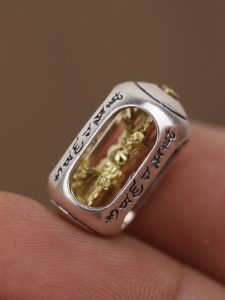 925 เงินหกคํา Precept Lucky ลูกปัด DIY วัฒนธรรมเล่นพระพุทธรูปลูกปัด Bodhi สร้อยข้อมือ < Ne2> ลูกปัด < Ne1> ลูกปัดกลับ Cloud Lezi อุปกรณ์เสริม