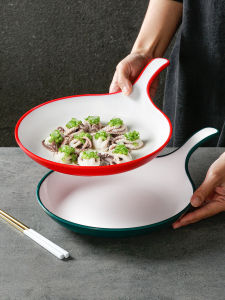 TaiDe Melamine Dinnerware Set Imitation Porcelain Handle Plate Commercial Hot Pot Barbecue Cold Dish Snack Plate Dish Commercial Spaghetti Plate