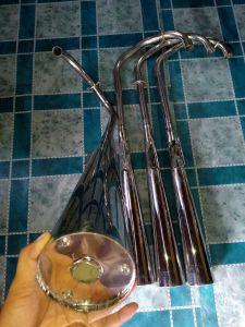 Kawasaki Barako ll 175 version 1 in 2 chicken pipe stainless