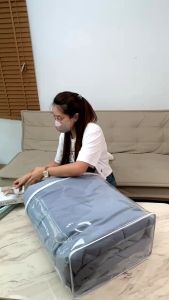 ถุงใส่ผ้านวมดามโครงเหล็ก สำหรับจัดเก็บเครื่องนอน หมอน ตุ๊กตา