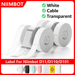 Adhesive Thermal Label White/Color/Transparent Sticker Waterproof  Paper Tape For Niimbot D11 D110 D101 Portable Thermal Printer