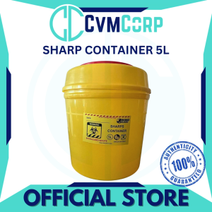 CVMC-PLASTIC SHARPS CONTAINER 5L FOR DANGEROUS DISPOSE SAFE MEDICAL REQUIRED
