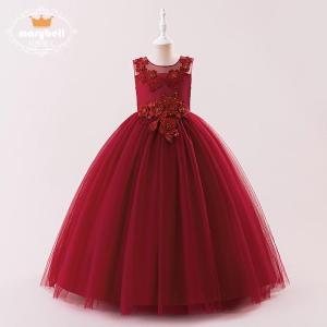 2024 New Princess Dress Childrens Long Lace Wedding Dress Embroidered Net Skirt One Piece Dress for Big Kids And Toddlers