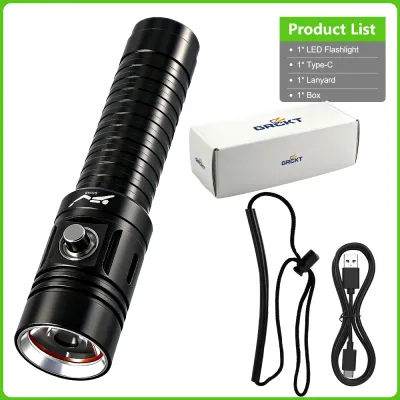 XHP450 Diving Flashlight Powerful Dive Torch Professional Deep Diving 10000M Flashlight Rechargeable Portable Underwater Lantern