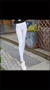 ✅ กางเกงเลก 2 สต็อกไทย 2 สี มีกระเป๋าหลัง ผ้าโพลีเอสเตอร์ยืด