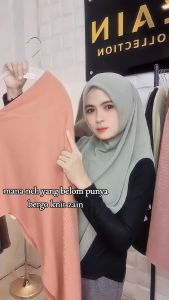Zain - Kerudung Instan Bergo Snow Size L Pet Malay Jersey Knit Premium Jilbab instan Terbaru