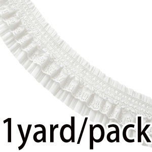(1 Yard/roll) 7.5cm Wide Dual Tone Elastic Pleated Lace Clothing Making Diy High-End Feel