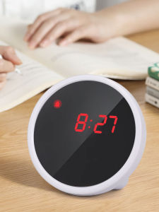 Led Mirror Digital Alarm Clock Calendar Desktop Electronic Table Clocks Bedroom Living Room Makeup Mirror Desktop Decoration