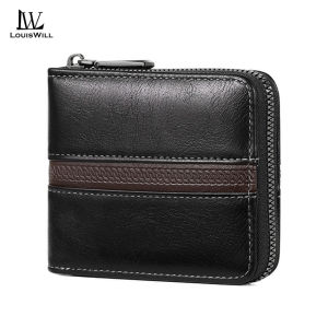 LouisWill Mens Wallet Simple Short Soft PU Business Wallet Multi-Card Position Holder Mini Travel Purses Coin Pouch ID Credit Cards Holders