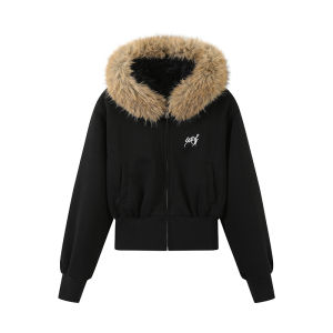 WESTAYONE | New Furry Collar Hoodie Coat