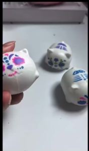 Needoh Sugar Skull Cats Schylling Buttery-Soft Feel Fidget Toy ASMR Sensory Anti Stress Relief Toy Gifts Sensory Toys