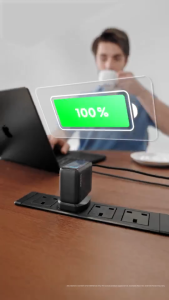 SG [In Stock] Charger 100W PD Fast Charging 3-Port GaN USB C Charger Compact Foldable Laptop Charger