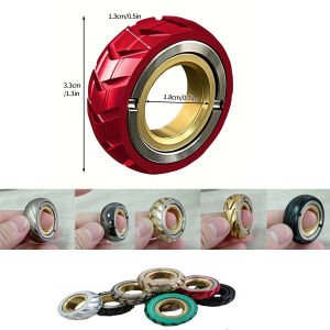 EDC Fidget Toys Ring Slider Fidget Toys Stress Relief for Adults Magnetic Metal Stainless Steel ADHD Leisure Tactile Coins