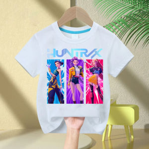 2025 Hot Movie Soft Cotton Baby Girls T Shirt Childrens Clothing KPop Demon Hunters Fans Gifts Kids Clothes Fashion Casual Tops