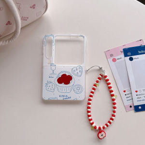 เคสโทรศัพท์พับได้แบบเต็มขอบป้องกันการตกหล่นลายปลา ดอกไม้ ผีเสื้อ สำหรับ Huawei PuraX พร้อมสายรัด ป้องกันการตกหล่นสำหรับ Apple MiFi Rabbit PuraX