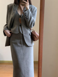 QFN | New Spring Elegant Intelligent Sense Korean Style Vintage 3pc Suit