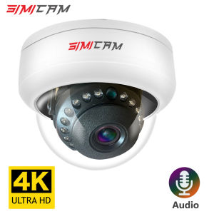 4K Poe Dome Security IP Camera With Audio 48V POE/DC 12V 4MP/5MP/8MP Super HD Infrared Night Vision Video Surveillance for Nvr