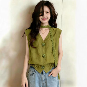 Slimming Sleeveless V-Neck Vest Shirt
