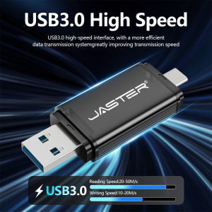 Jaster | USB3.0 TYPE-C USB 3.0 Flash Drive 128GB High Speed Pen Drive 64GB USB-C Business Gifts Memory Stick 32GB Pendrive 16GB 8GB 4GB