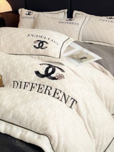 DREAM HOME | Elegant Embroidered Milk Velvet Four-Piece Bedding Set