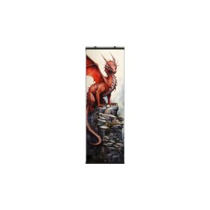 VIKAMA Multicolor Wyrm Cliff Wall Tapestry White Purple Vermilion Noir Dragon Mythical Scroll Art Home Decor Modern Style Soft
